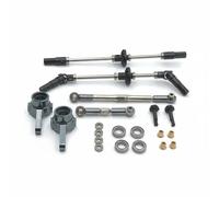 F Fityle Componentes de Vehículo a Escala Eje para Coche RC 1 16 Conjunto de Ejes Delantero y Trasero Kit de Actualización Metálica con Ejes y Engranes de
