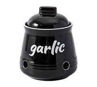 F Fityle Conservador de Organizador Almacenamiento Condimento Cerámica con Tapa Diseño Ventilado Compacto Resistente Fácil de Limpiar Adecuado para Uso en, Negro, Individual