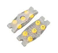 F Fityle Crampones para Zapatos y Botas, Clavos para Escalada en Nieve para Hombres y Mujeres, fáciles de Usar, para Raquetas de Nieve, agarres para Zapatos y, Blanco