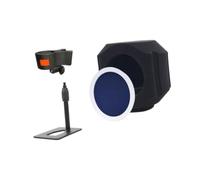 F Fityle Cubierta de micrófono Filtro acústico Fácil instalación Profesional Profesional Sponge insonorizado de pantalla de pantalla de viento para soportes de, Azul