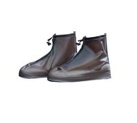 F Fityle Cubierta Impermeable para Zapatos Protector Antideslizante Funda Sobrecubierta PVC Reutilizable con Cremallera Lateral y Cordón Adecuada para Lluvia, Marrón, XXL