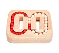 F Fityle Cubo Giratorio de Madera con Forma de Frijol mágico para Dedos, Juguete antiestrés, Adorno, Suministros para Fiestas, Regalo, Rompecabezas para, Cuentas de Madera