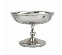 F Fityle Cuenco de Acero Inoxidable para Postres Ensaladas Aperitivos y Frutas con Base Estilo Moderno Adecuado para Cafeterías Bodas Hogares Celebraciones, Acero Inoxidable Brillante, Estilo D