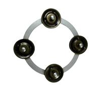 F Fityle Cymbal de 5.5 "Hombo de cima de Hombo de tambor brillante accesorio de batería de sonido brillante con campanas de una sola fila para niños concierto, Plata