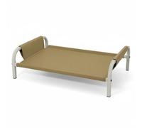 F Fityle de Cama Elevada Mascotas Estructura de Acero Tela Lavable Fácil Limpieza Soporte Reforzado Adecuada para Gatos Perros Interiores, Caqui, Pequeño 50 38 20