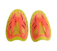 F Fityle de natación, Guantes de Entrenamiento de natación, Accesorios prácticos, Aletas de Entrenamiento portátiles, Ligeras y ergonómicas Que mejoran, Orange Yellow S