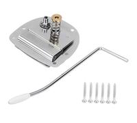 F Fityle de puente de trémolo con barra de vibrato profesional con puente de trémolo de tornillo, cordal estilo vintage americano, conjunto de, Plata