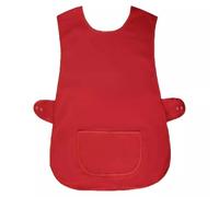 F Fityle Delantal Chaleco de Poliéster para Uniforme sin Mangas Cierre a Presión Resistente a Manchas Fácil de Lavar Zona para Impresión Adecuado para, Array, Rojo