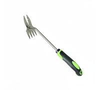 F Fityle Deshierbador Manual Herramienta de Jardín Rastrillo Extractor con Gancho de Acero Inoxidable Mango Curvo Antideslizante y Ligero Adecuado para Macetas Bordes Césped Patio, Verde