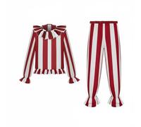F Fityle Disfraz de Conjunto de Traje Blusa y Pantalón Cuello con Poliéster Transpirable para Carnaval Adecuado para Halloween Fiestas Cumpleaños, XL