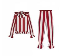 F Fityle Disfraz de Conjunto de Traje Blusa y Pantalón Cuello con Poliéster Transpirable para Carnaval Adecuado para Halloween Fiestas Cumpleaños, XXL