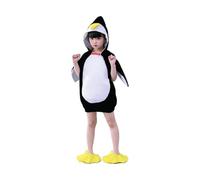 F Fityle Disfraz de Pingüino para Niños Capucha y Calcetines Diseño Adorable Tela Suave Fácil de Usar Adecuado para Fiestas Juegos de Roles Presentaciones Escolares, 100