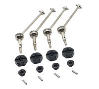 F Fityle Eje de transmisión Delantero y Trasero de 4 Piezas para WLtoys 1/14 144001 1/12 124018 124019 RC Truck Car Hobby Model - Negro