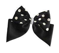 F Fityle Elegante pinza para el cabello con lazo Clips de estilo suave Exquisitas pinzas para el cabello en capas Accesorios para el cabello Cute, negro