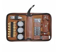 F Fityle Equipo de Golf Set de Accesorios Kit Herramientas Estuche de Viaje con Tees Bolas Cuchillo Clip Marcador Telémetro Cepillo y Funda en PVC Liviano