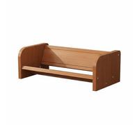 F Fityle Estante de Escritorio Organizador de Libros Archivador Librero Soporte Mueble de Bambú Compacto Que el Espacio y Mantiene Orden Tablero Trasero Sólido, 50 Cm, Marrón Té