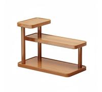 F Fityle Estante Estante Organizador Repisa Expositora Estantería de de Bambú para Aprovechar Espacio Vertical y Mantener Objetos a Mano Adecuado para Entrada Habitación Aseo Tocador, 50CM