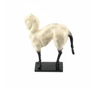F Fityle Estatua de Caballo Decorativa Figura Escultura Ornamento Adorno de Resina con Acabado Vintage y Presencia Serena para Decoración Interior Adecuada para Salón Estudio Vestíbulo