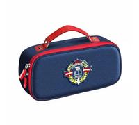 F Fityle Estuche de Lápices de Lona Estuche Cartuchera Portatodo Multi Compartimento con Malla y Cremallera Material Lona 600D y Oxford Asa para Llevar, Azul, Británico 4 Capas