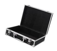 F Fityle Estuche de transporte, estuche de almacenamiento de equipo, maletín portátil de construcción resistente, caja organizadora de multiusos, Negro