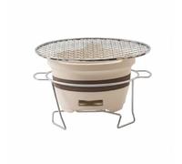 F Fityle Estufa de Barbacoa al Aire Libre Brasero Calentador Parrilla Hornillo de Carbón con Soporte Metálico y Control de Aire Adecuada para Té Picnic Jardín Balcón, Pequeño