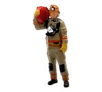 F Fityle Figura de Bombero a Escala 1/64, Modelo de diminutas, Diorama Pintado a Mano, Figuras de acción para Paisaje, Adorno de Mesa de, Tubería de Agua