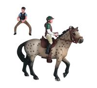 F Fityle Figura de Caballo, Modelo Animal, PVC, con Silla de Montar, Simulación en Miniatura, Juego de Imitación, Juguete Educativo, Estatua de Animal, Estilo un
