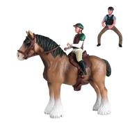 F Fityle Figura de Caballo, Modelo Animal, PVC, con Silla de Montar, Simulación en Miniatura, Juego de Imitación, Juguete Educativo, Estatua de Animal, Estilo b