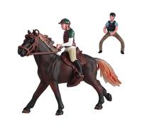 F Fityle Figura de Caballo, Modelo Animal, PVC, con Silla de Montar, Simulación en Miniatura, Juego de Imitación, Juguete Educativo, Estatua de Animal, Estilo E