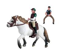 F Fityle Figura de Caballo, Modelo Animal, PVC, con Silla de Montar, Simulación en Miniatura, Juego de Imitación, Juguete Educativo, Estatua de Animal, Estilo D