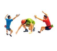 F Fityle Figura de Escalada en Roca Pintada a Mano a Escala 1/87 para Colección de Accesorios, Diorama de Jardín de Hadas Y Decoración de Escenas en Mi, 3 Piezas