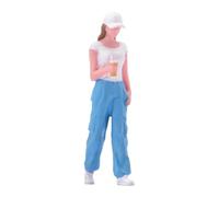 F Fityle Figuras de niña en Miniatura, Modelo de Figura de pequeña, Resina, Mini Diorama Pintado, Figura Femenina para, diseño de Adorno, 1 87