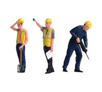 F Fityle Figuras en Miniatura, Modelo a Escala 1/64, Figuras de diminutas, Trabajadores de construcción, minifigura de Diorama para escenas en, Style B
