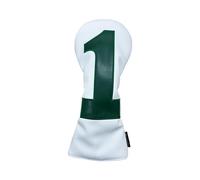 F Fityle Funda de Cabeza para Club de Golf con protección de Cuero PU, reemplazo de Maderas, Forro de Terciopelo, Impermeable, Funda de Madera para Regalo de, Blanco 1