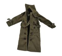 F Fityle Gabardina Elegante para Figura de acción a Escala 1/12, Modelo a Escala 1:12, Doble Botonadura, 6 Pulgadas, para Figura Masculina o Femenina, Ropa y, Verde