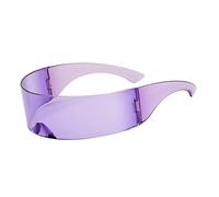 F Fityle Gafas de terre Creative Alien Robot Gafas de terre Visor Cyber Gafas de terre para Boy, púrpura