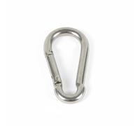 F Fityle Gancho de Acero Inoxidable Mosquetón Cierre Apertura Sencilla Clip Conexión Práctica Accesorio Adecuado para Deportes al Aire Libre Escalada Buceo Organización de Equipo, Plata, 10mm