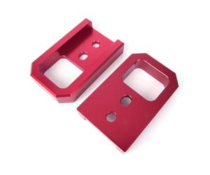 F Fityle Gancho de Remolque para Vehículo Bracket Delantero Soporte Fijación Paragolpes Estructura Placa Metálica Aleación de Aluminio Adecuado para SUV 2024-2026 Mantenimiento Mecánicos, Rojo