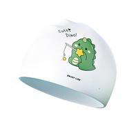 F Fityle Gorro de baño para niños, Ligero y cómodo, de Silicona elástica, Ideal para Surfear, Practicar Deportes acuáticos y Playa, Verde