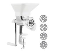 F Fityle Granuladora Manual para de Mascotas con Mango Ergonómico, Herramienta de Procesamiento con Placas de 4 Mm/5 Mm/6 Mm/7 Mm para Perros Y