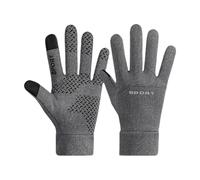 F Fityle Guantes de Invierno Resistentes al Viento, térmicos, Ligeros, Antideslizantes, cálidos, para Montar, con Pantalla táctil, para Correr y, Gris