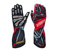 F Fityle Guantes de karting, agarre antideslizante, resistentes al desgaste, cómodos, resistentes al agua, guantes de juego largos para juegos, deportes al, Rojo