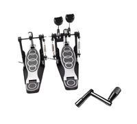 F Fityle Hardware de percusión de pedal doble de bombo Hardware de tambor de batería de servicio pesado Regalos de batería con accesorio de barra de enlace