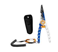 F Fityle Herramientas de Pesca con Pinzas para señuelos y Tijeras de Alambre, Resistentes al Agua, Azul Plateado