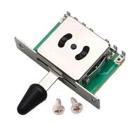 F Fityle Interruptor de palanca para pastilla de guitarra Interruptor selector de pastillas Reparación de componentes Mantenimiento Reemplazo Silencioso Fácil, Negro de 3 Vías