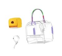 F Fityle Jaula portadora de Viajes de hámster, Estuche de Transporte de Animales pequeños, una Gran Jaula de Chinchilla Conveniente para Ratones, Ardilla, Violeta