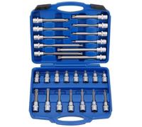 F Fityle Juego 26 Piezas Llave Vaso Hexagonal con Mango Trinquete y Puntas Acero Cromo Vanadio para Taller Mecanico Reparacion Automotriz Mantenimiento Domestico