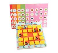 F Fityle Juego de ajedrez de Madera para niños, Rompecabezas, Habilidades sociales, coordinación Mano-Ojo, Memoria, Juegos Familiares para jardín de Infantes.