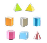 F Fityle Juego de apilamiento de formas geométricas transparentes, juguete para enseñanza de matemáticas, educación de para profesores, suministros para