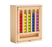F Fityle Juego de de Madera Juguete de Clasificación Infantil Desarrollo Motricidad Fina Coordinación Visual Manual con Caja de Madera Tarjetas de Niveles Apto